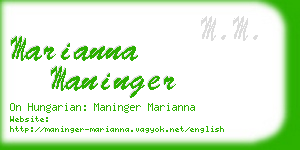 marianna maninger business card
